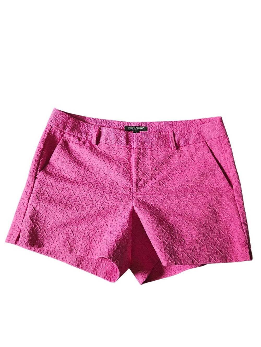 BR 8 Women's Structured Dress Shorts Brocade textured